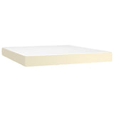 Giroletto a Molle con Materasso Crema 180x200 cm in Similpelle