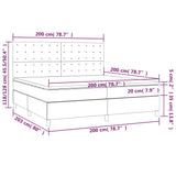 Giroletto a Molle con Materasso Nero 200x200 cm in Similpelle
