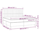 Giroletto a Molle con Materasso Verde Scuro 200x200 cm Velluto