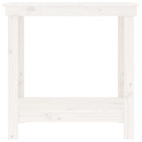 Banco da Lavoro Bianco 80x50x80 cm in Legno Massello di Pino