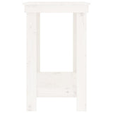 Banco da Lavoro Bianco 80x50x80 cm in Legno Massello di Pino