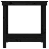 Banco da Lavoro Nero 80x50x80 cm in Legno Massello di Pino