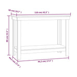 Banco da Lavoro 110x50x80 cm in Legno Massello di Pino
