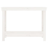 Banco da Lavoro Bianco 110x50x80 cm in Legno Massello di Pino