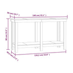 Banco da Lavoro 140x50x80 cm in Legno Massello di Pino