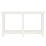 Banco da Lavoro Bianco 140x50x80 cm in Legno Massello di Pino