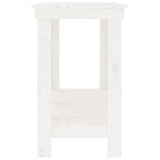 Banco da Lavoro Bianco 140x50x80 cm in Legno Massello di Pino