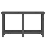 Banco da Lavoro Grigio 140x50x80 cm in Legno Massello di Pino