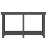 Banco da Lavoro Grigio 140x50x80 cm in Legno Massello di Pino