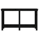 Banco da Lavoro Nero 140x50x80 cm in Legno Massello di Pino