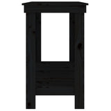 Banco da Lavoro Nero 140x50x80 cm in Legno Massello di Pino