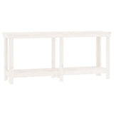 Banco da Lavoro Bianco 180x50x80 cm in Legno Massello di Pino