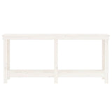 Banco da Lavoro Bianco 180x50x80 cm in Legno Massello di Pino