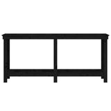 Banco da Lavoro Nero 180x50x80 cm in Legno Massello di Pino