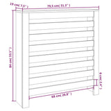 Copertura Termosifone Bianca 79,5x19x84 cm Legno Massello Pino