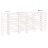 Copertura Termosifone Bianca 210x21x85 cm Legno Massello Pino