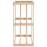 Portaceppi da Esterno 108x52x106 cm Legno Massello Pino