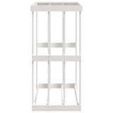 Portaceppi da Esterno Bianco 108x52x106 cm Legno Massello Pino