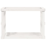 Portaceppi da Esterno Bianco 108x52x74 cm Legno Massello Pino