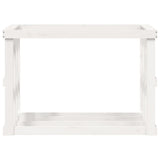Portaceppi da Esterno Bianco 108x52x74 cm Legno Massello Pino
