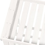 Portaceppi da Esterno Bianco 108x52x74 cm Legno Massello Pino