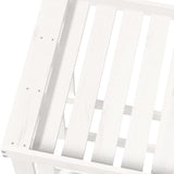 Portaceppi da Esterno Bianco 108x52x74 cm Legno Massello Pino