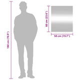 Specchio da Parete 50x60 cm Vetro Rettangolare