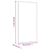 Specchio da Parete 50x100 cm Vetro Rettangolare