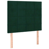 Giroletto a Molle con Materasso Verde Scuro 120x200 cm Velluto