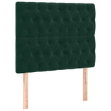 Giroletto a Molle con Materasso Verde Scuro 120x200 cm Velluto