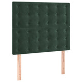 Giroletto a Molle con Materasso Verde Scuro 120x200 cm Velluto