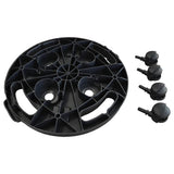 Carrelli per Piante con Ruote 2 pz Diametro 30 cm Neri 170 kg