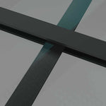 Porta Interna 102,5x201,5 cm Nera in Vetro ESG e Alluminio