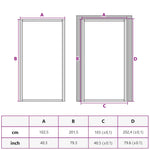 Porta Interna 102,5x201,5 cm Nera in Vetro ESG e Alluminio