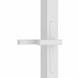 Porta Interna 102,5x201,5 cm Bianca in Vetro ESG e Alluminio