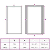 Porta Interna 102,5x201,5 cm Bianca in Vetro ESG e Alluminio