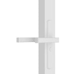 Porta Interna 93x201,5 cm Bianca in Vetro ESG e Alluminio