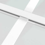 Porta Interna 93x201,5 cm Bianca in Vetro ESG e Alluminio