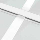 Porta Interna 93x201,5 cm Bianca in Vetro ESG e Alluminio