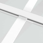 Porta Interna 83x201,5 cm Bianco Opaco Vetro e Alluminio