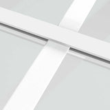 Porta Interna 83x201,5 cm Bianco Opaco Vetro e Alluminio