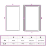 Porta Interna 102,5x201,5 cm Bianca in Vetro ESG e Alluminio