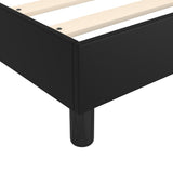 Giroletto a Molle con Materasso Nero 90x190 cm in Similpelle