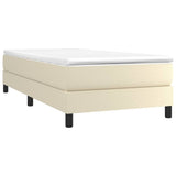 Giroletto a Molle con Materasso Crema 90x190 cm in Similpelle