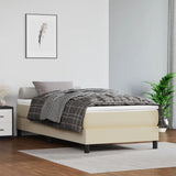 Giroletto a Molle con Materasso Crema 90x190 cm in Similpelle