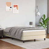 Giroletto a Molle con Materasso Crema 120x200 cm in Similpelle