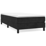 Giroletto a Molle con Materasso Nero 90x190 cm in Velluto