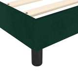 Giroletto a Molle con Materasso Verde Scuro 120x200 cm Velluto