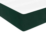 Giroletto a Molle con Materasso Verde Scuro 120x200 cm Velluto