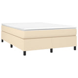 Giroletto a Molle con Materasso Crema 140x19 cm in Tessuto